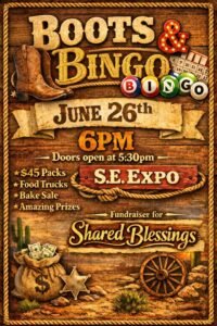 Shared Blessings Boots and Bingo boots and bingo