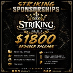 StriKing King of the Ring sponsor tables